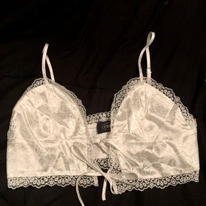 Cider Beautiful Lace Tie Front Bralette